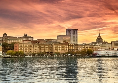 Downtown Savannah Skyline